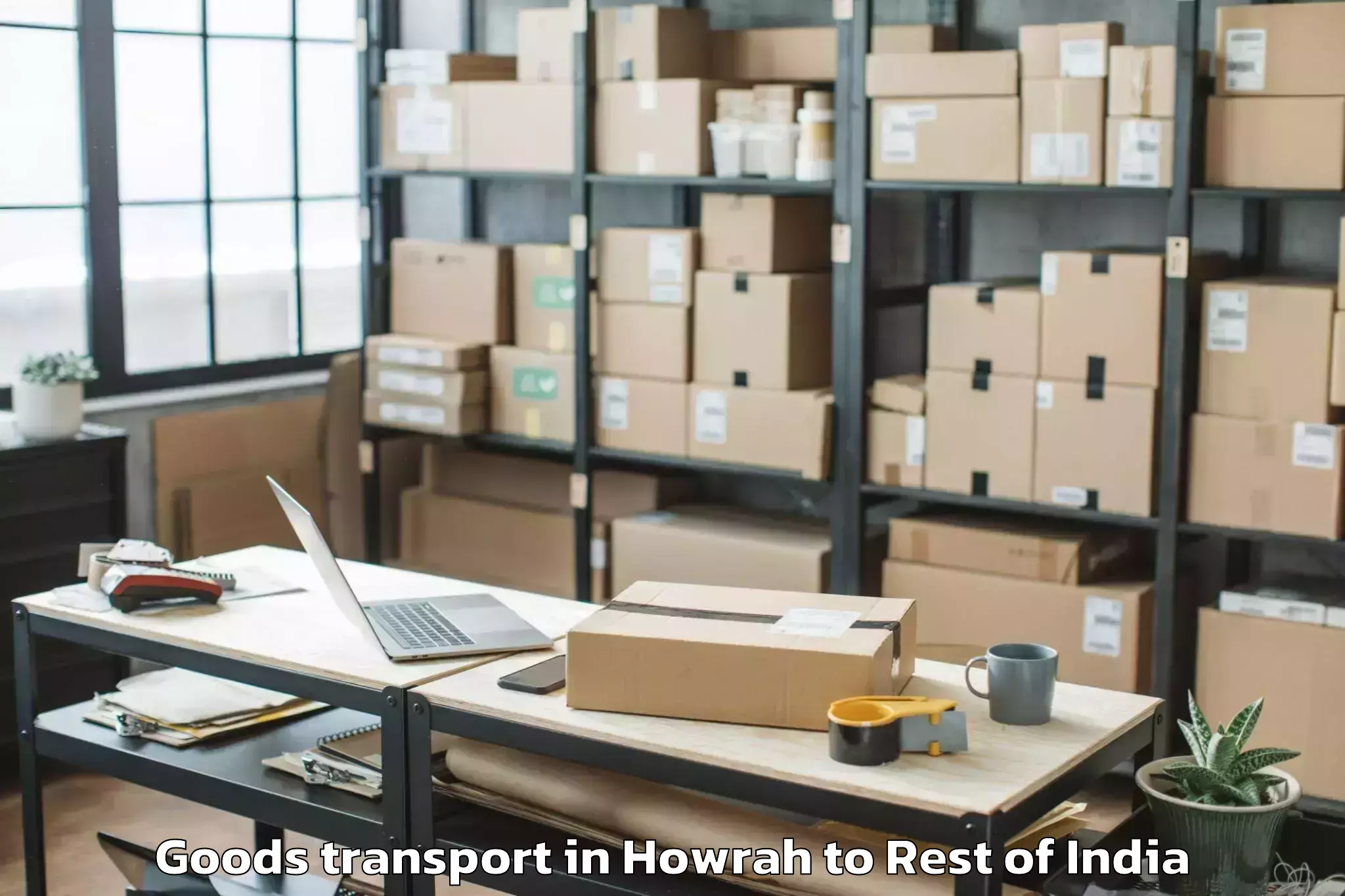 Professional Howrah to Dooru Goods Transport